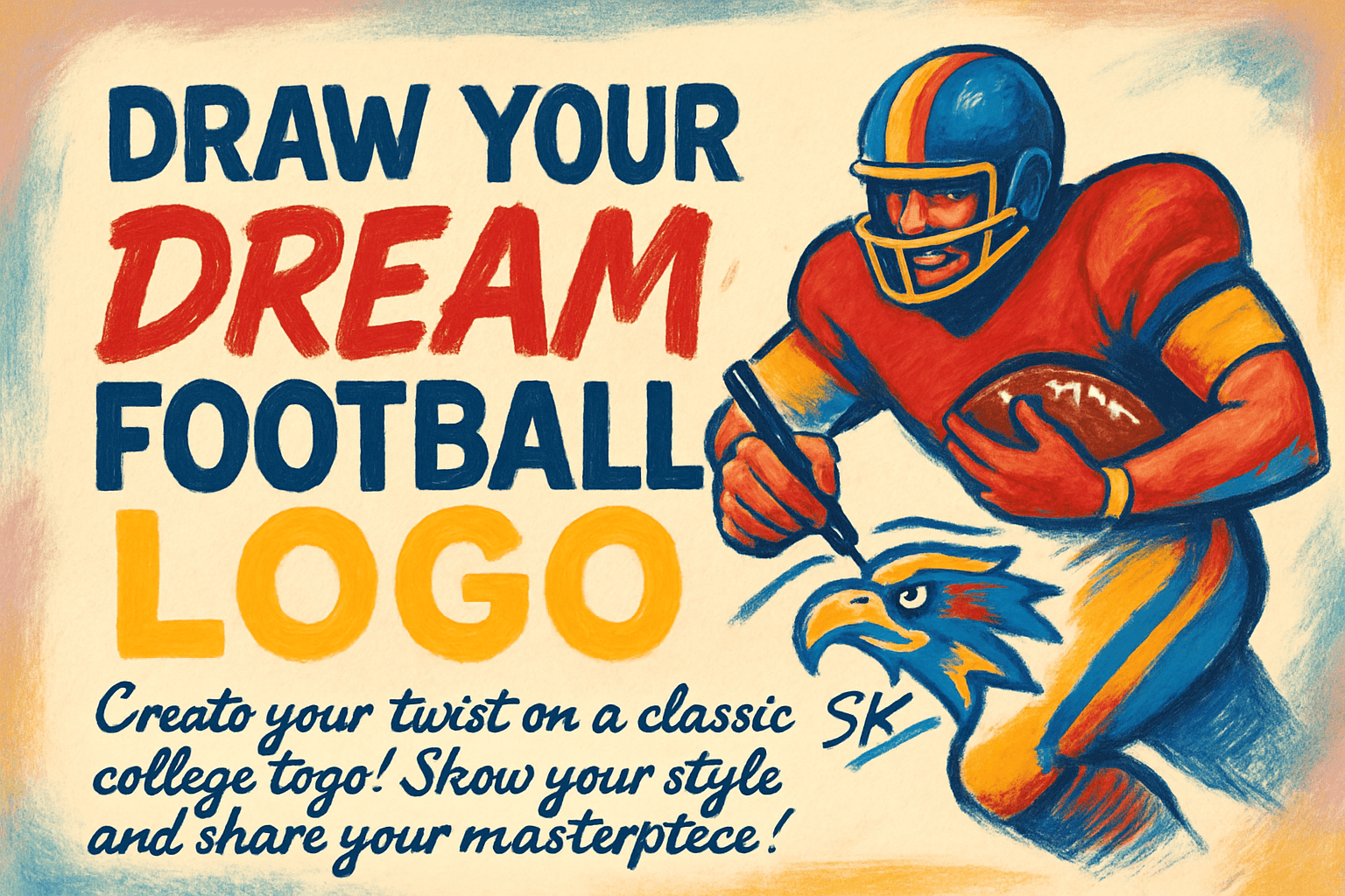Draw Your Dream Football Logo